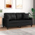  2-seater Sofa Black 75% Polyvinylchloride, 20% Polyester, 5% Cotton A949-3200803