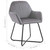  Dining Chair Set of 2 Gray Velvet Medium Ergonomic A949-249804
