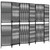  Room Divider 6 Panels Black Poly Rattan A949-365400