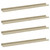  Wall Shelf Set of 4 White and Sonoma Oak MDF Medium A949-326696