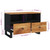  TV Cabinet Black and Natural Wood Acacia wood, engineered wood, iron A949-345224