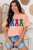 Pink Easter Bunny Chenille Patched Graphic Tee T543-8794165608690