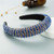 Crystal Embellished Baroque Spring Fashion U.S. Popular Sponge Women Headband - Royal Blue A392-fhbh0949