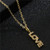Mother's Day Series Shining Cubic Zirconia LOVE Alphabet Pendant Golden Copper Necklace A392-fane7279