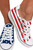 Blue American Flag Lace-up Canvas Flat Shoes T543-8779844681970