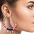 American Flag Star Dangle Hoops T226-9485663895871