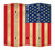 84" X 84" Blue And Red Wood Canvas American Flag Screen N270-274693