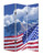 48 X 72 Multi Color Wood Canvas Model American Flag  Screen N270-277089