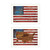 Set Of Two American Flags White Framed Print Wall Art N270-405721