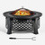 Outdoor Fire Pit with BBQ Grill and High-temp Resistance Finish B593-JV10178