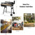Low Smoke Outdoor BBQ Grill Steel Barbecue Cooker with Firebox - Color: Black D681-SmokeNP10876