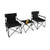 Outdoor Folding Camping Chairs and Table Set with Carrying Bag-Black - Color: Black D681-NP11353DK