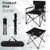 Outdoor Folding Camping Chairs and Table Set with Carrying Bag-Black - Color: Black D681-NP11353DK