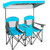 Portable Folding Camping Canopy Chairs with Cup Holder-Blue - Color: Blue D681-OP70569BL