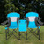 Portable Folding Camping Canopy Chairs with Cup Holder-Blue - Color: Blue D681-OP70569BL