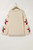 Beige USA Star Contrast Patchwork Exposed Seam Long Sleeve Top T543-8783355740402