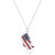.015 Ct Patriotic U.S. Map Necklace R599-N01336R-V01