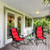 3 Pcs Outdoor Folding Rocking Chair Table Set with Cushion-Black&Red - Color: Red D681-OP3638RE