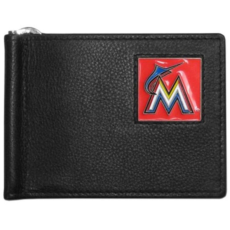 Miami Marlins Wallet Leather Billfold Clip Wallet Z157-5460330757