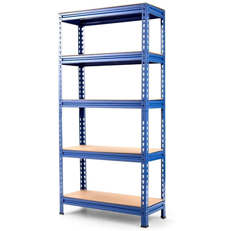 Heavy Duty 60 inch Adjustable 5-Shelf Metal Storage Rack in Navy Blue Q280-BTAAB6088