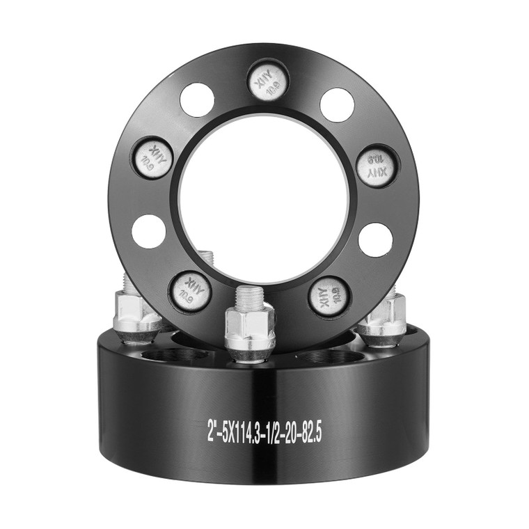 Wheel Spacers, 2" 5"x4.5" Wheel Adapters, 5 Lug Forged Spacer, 82.5 mm Bore Hubcentric 1/2"-20 Stud E415-LSSFLP2YC5X4RGBBFV0