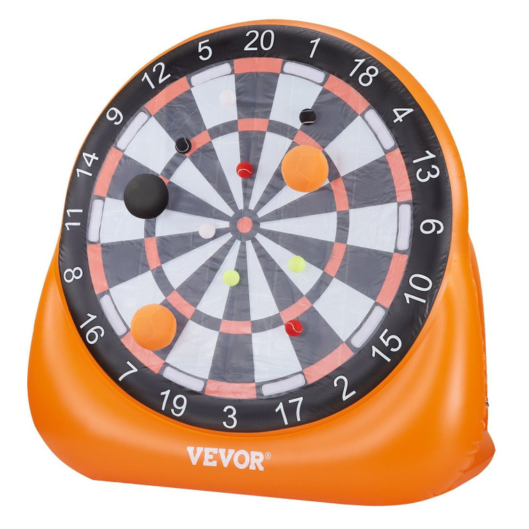 Inflatable Soccer Dart Board, over 6 ft High Giant Soccer Dart Board with 4 Kick Balls, 12 Tennis a E415-BQJXZQFB2MCS84AH9001V1