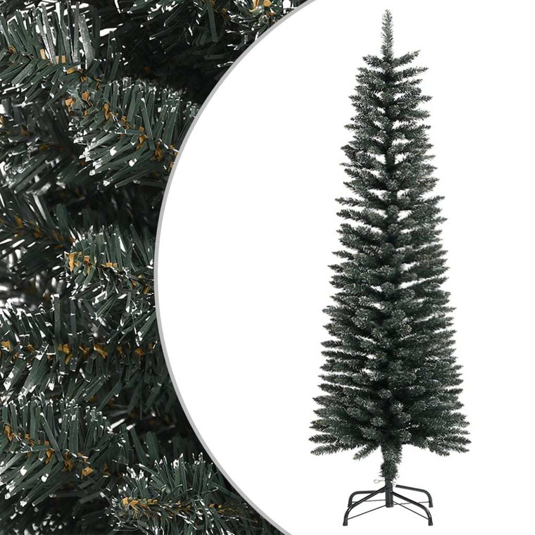 Christmas Tree Green and white PVC and steel Slim A949-345184