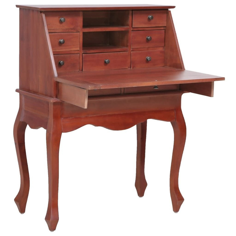  Secretary Desk Brown Solid mahogany wood 30.7 x 16.5 x 40.6 in A949-283841