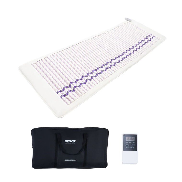 Far Infrared Heating Pad, Amethyst Heating Mat with Negative Ions, 103-159?°F Hot Gemstones Therapy E415-DHZSJJRDL72WXOTX3V1