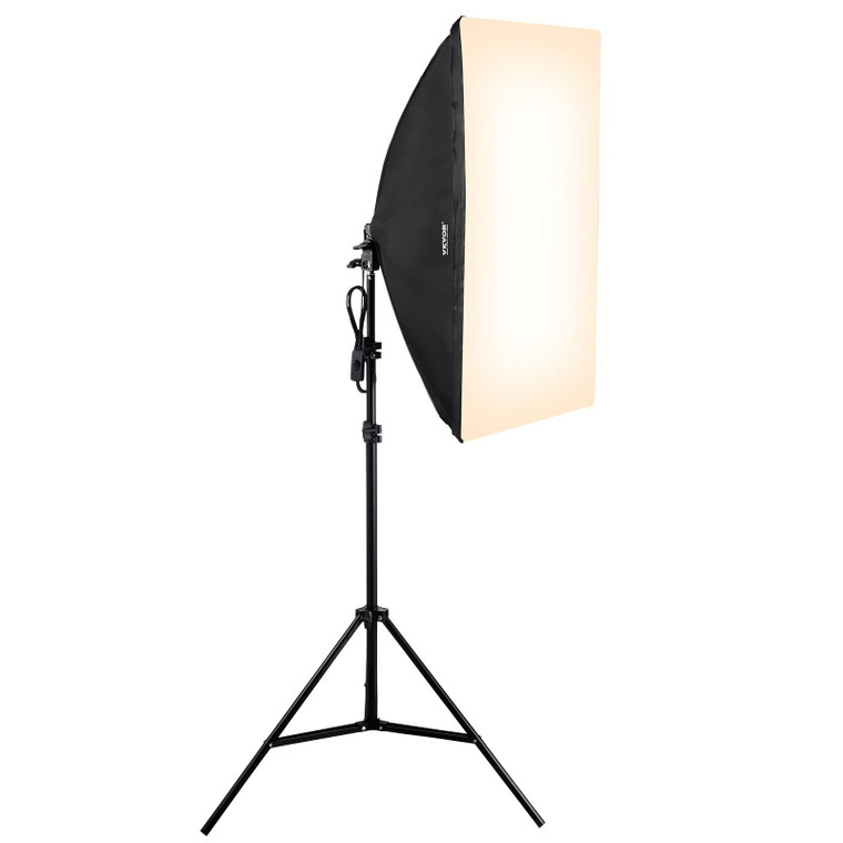 Softbox Lighting Kit, 20" x 28", Professional Softbox with 45W 3000-6500K LED Bulbs, 3 Continuous L E415-SYRGZMTZ20283Z1TCV1
