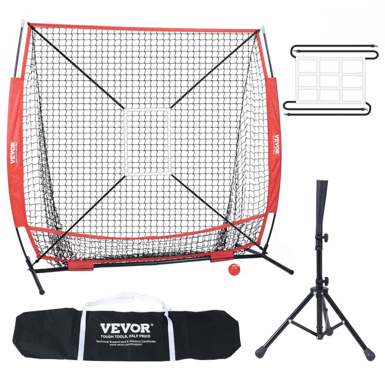 5x5 ft Baseball Softball Practice Net, Portable Baseball Training Net for Hitting Batting Catching  E415-55YCDKQDDPJXEZXRVV0