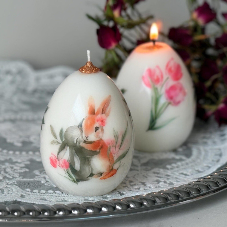 1 pc Easter Bunny Candle - Spring Rabbit Egg Decor - Easter Decorations gift H652-1053