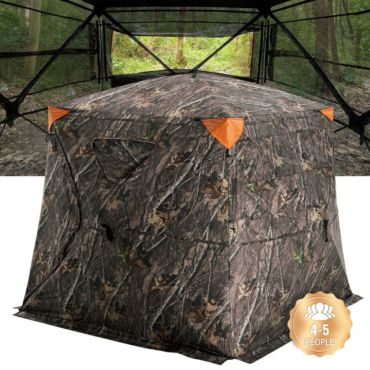 Hunting Blind, 270?° See Through Ground Blind, 4-5 Person Pop Up Deer Blind for Hunting with Carryi E415-SLC71YCTXTSK5D2LSV0
