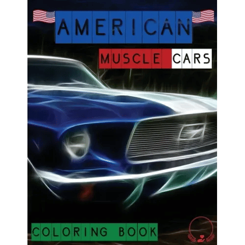 American Muscle Cars Coloring Book: Beautiful Designs of Classic Cars for All Car Lovers, Grown-Ups H871-10932208271633