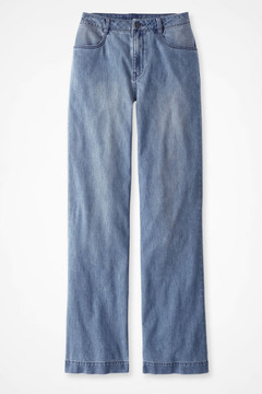 Elegant Premium Denim Trousers for Christmas - Wide-Leg Festive Style