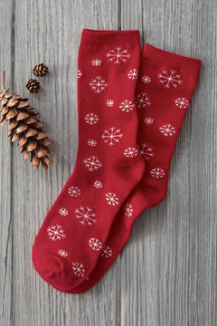 Holiday Motif Crew Socks