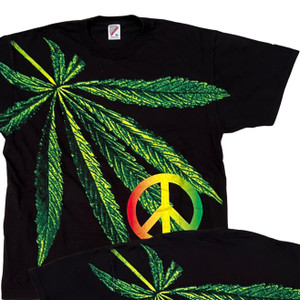 90's Weed & peace t shirt 