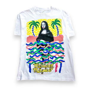 90's Upside Down Mona Lisa Cancun Mexico art t-shirt 90's Upside Down Mona Lisa Cancun Mexico art t-shirt
