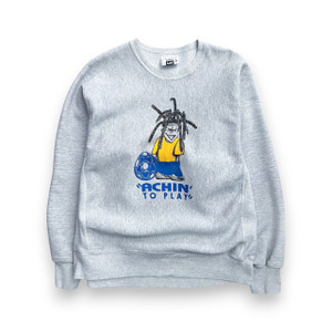 1993 Brazil " Achin To Play" street Soccer cartoon crewneck 1993 Brazil " Achin To Play" street Soccer cartoon crewneck