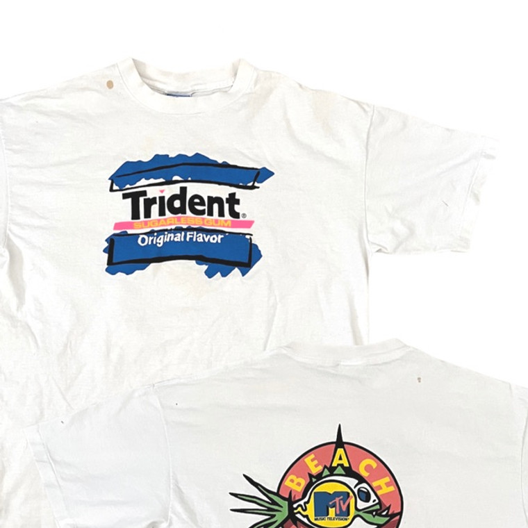 90's Trident MTV beach promo t shirt