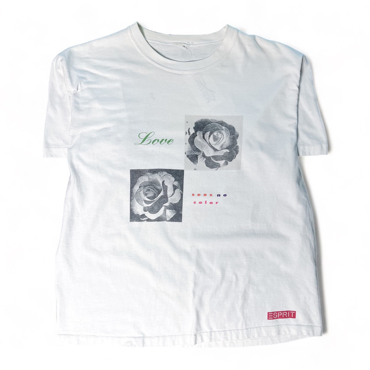 90's Love sees no color M.C Escher Rose Esprit t-shirt