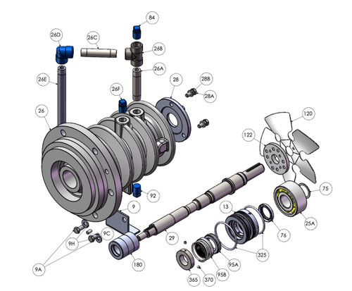 Dean RA2096 Pump Exploded View