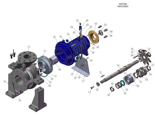 Dean RA3186 Pump Exploded View