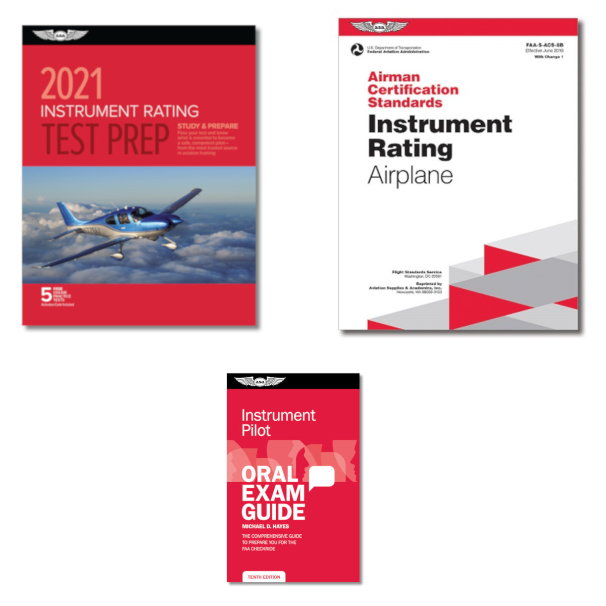 ASA Instrument Pilot Rating Test Prep Book Package Test Prep, Oral
