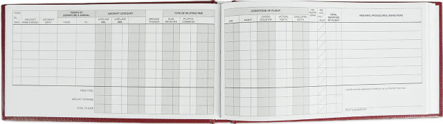 ASA Standard Pilot Log - Burgundy