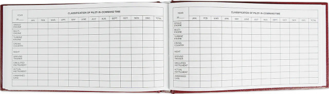 ASA Standard Pilot Log - Burgundy