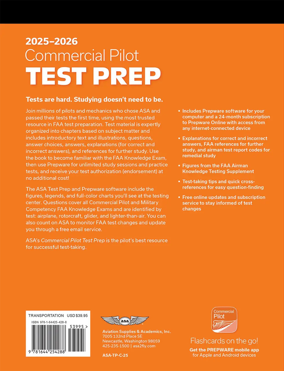 2025-2026 Commercial Pilot Test Prep With Prepware®