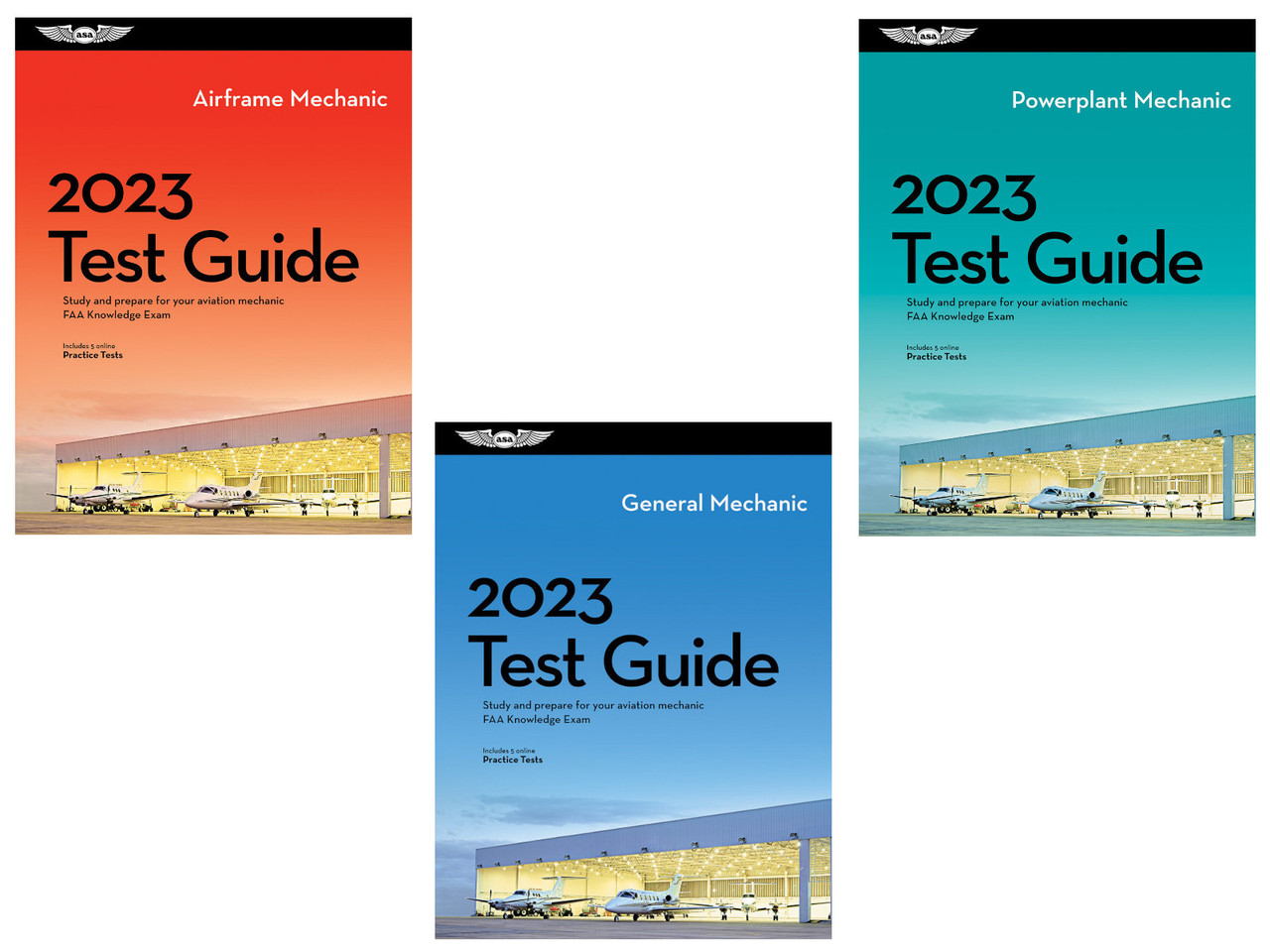 ASA 2023 AMT Test Prep Bundle - Airframe, Powerplant and General