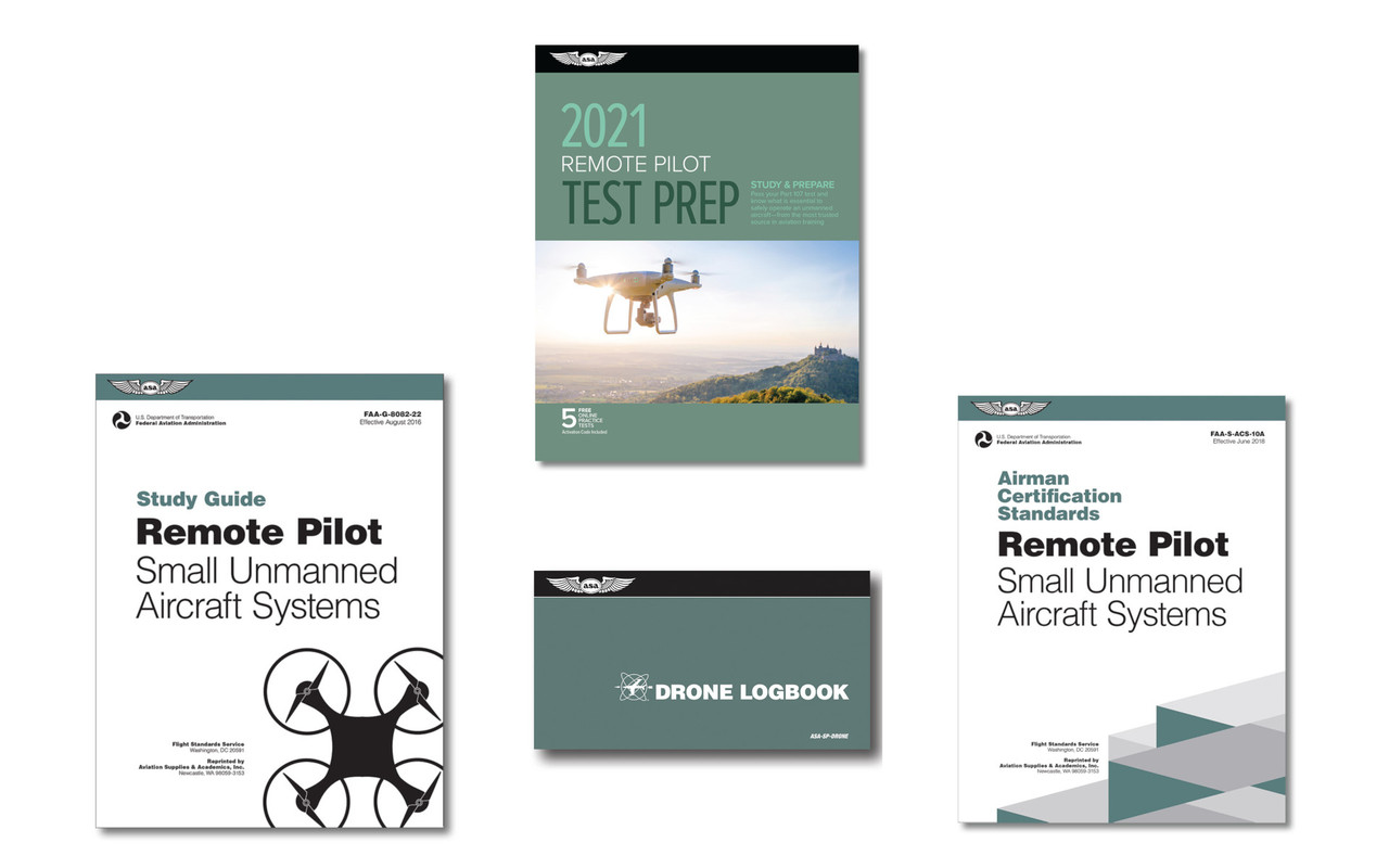 ASA 2021 Drone Remote Pilot UAS Pilot Rating Test Prep Package