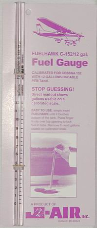 JAir Fuelhawk Fuel Gauge Cessna C152 with 12 gallon tanks Buy